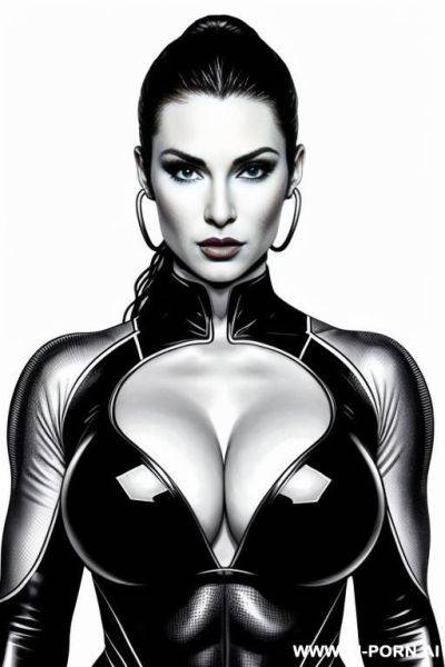 Drawing of a beautiful athletic scifi woman , big boobs, k, highly detailed - ai-porn.ai on pornintellect.com