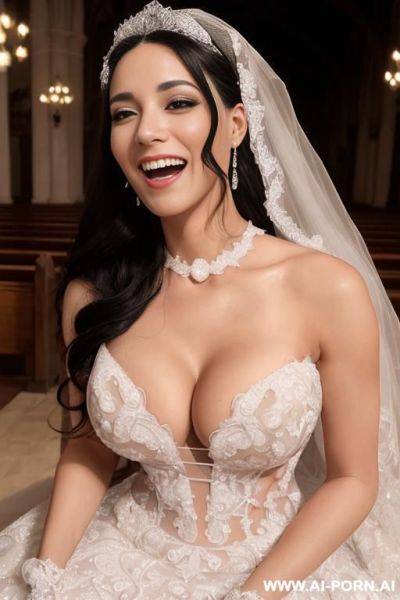 ((((douglas and regina)))), ((((couple portrait)))), ((a woman with long straight black hair)) ((my faithful dream girlfriend)), ((((gigantic cleavage)))) - ai-porn.ai on pornintellect.com