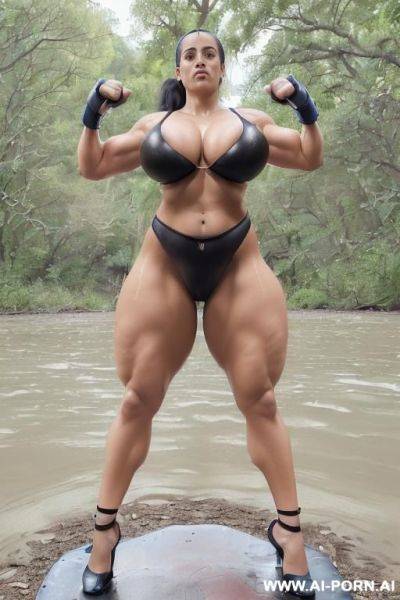 (((realistic look, super realistic))) (((frontal view))) ((sexy beautiful latina milf, perfect milf)) ((black hair, long ponytail hairstyle)) ((perfect beautiful face)) ((sexy beautiful plump lips)) (((curvy - ai-porn.ai on pornintellect.com