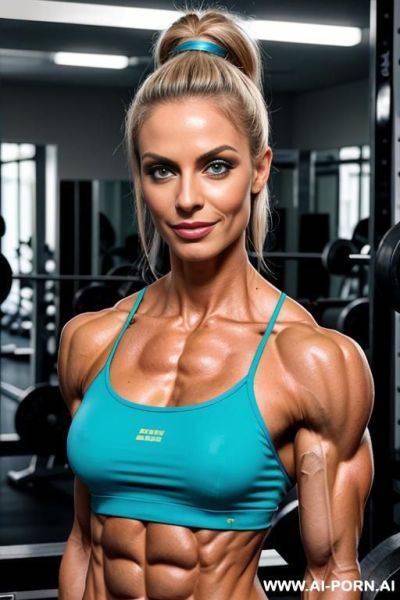 Skinniest extremely muscular body, professional bodybuilder, (erect trained pecs), traps, biceps, triceps, lats, delts, broad shoulders, bright big eyes, high cheekbones, extreme plastic surgery, massive sinewy muscles, extreme pec detail, aroused - ai-porn.ai on pornintellect.com