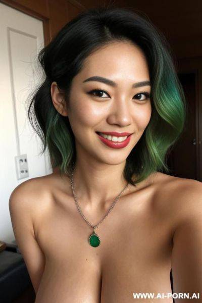 ((topless)), (seductive eye contact), (alluring smile), (full voluminous hair), (necklaces), (wide hips), (amazing thighs), - ai-porn.ai on pornintellect.com