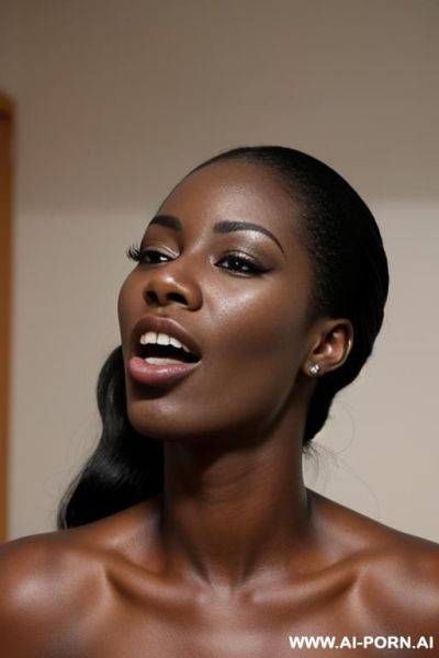 A black naked woman with a plug tail having an orgasm - ai-porn.ai on pornintellect.com