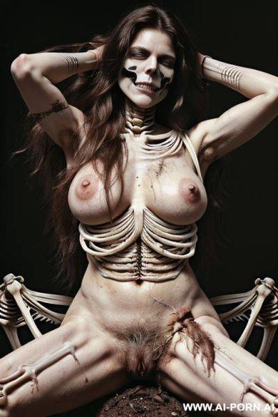 White woman, (hairy armpits), very hairy pussy ((really hairy)) (((hairy more ever))) ((thick long hair on pussy)), (((super dirty body, extreme dirty, dirty face))), (extreme hairy), (stunning white - ai-porn.ai on pornintellect.com