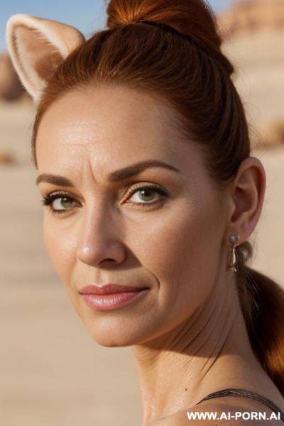 (((direct face closeup picture))) (((looking to the camera))) ((very prominent very protruding big wide ears)) (((extremelly wide big ears))) ((huge protruding ears stick wide out)) - ai-porn.ai on pornintellect.com