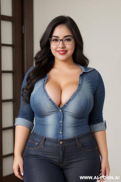 Mexican, nerd, pretty face, hourglass shape, very pudgy - ai-porn.ai - Mexico on pornintellect.com