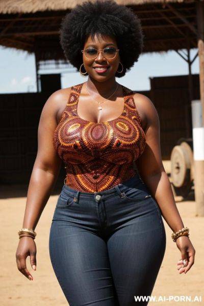 Afro, tank top - ai-porn.ai on pornintellect.com