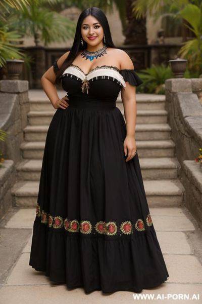 Mexican, model, tan, traditional, big eyes, wide hips, long skirt, extra thicc - ai-porn.ai - Mexico on pornintellect.com