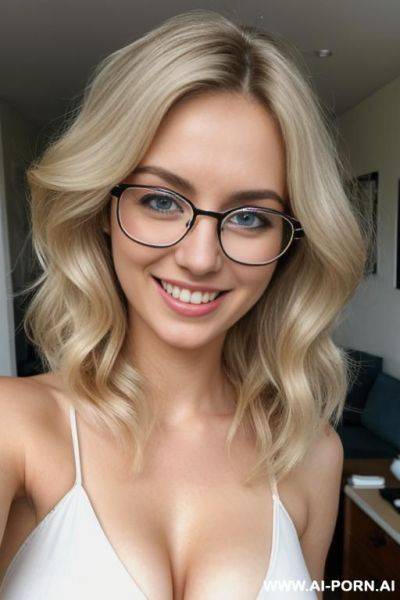 (smiling) (glasses) (close up) (bending down) - ai-porn.ai on pornintellect.com