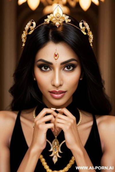 Super bautiful pakistani women, sexy posing, superskinny body, delicate body, tanned skin, mild smile, mysterious look - ai-porn.ai - Pakistan on pornintellect.com