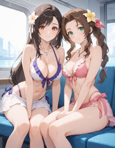 Tifa and aerith frills bikini - xgroovy.com on pornintellect.com