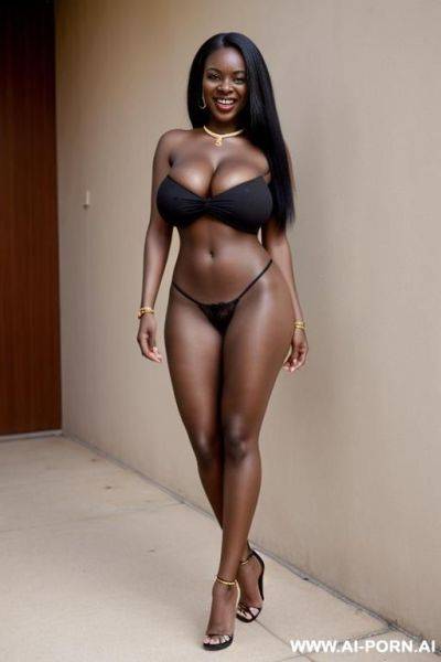 Black african with massive boobs nude in skimpy top playing nis - ai-porn.ai on pornintellect.com