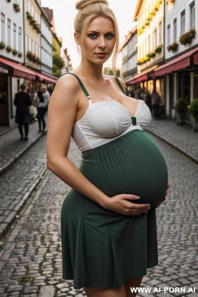 Dirndl big tits pregnant blonde skirt - ai-porn.ai on pornintellect.com