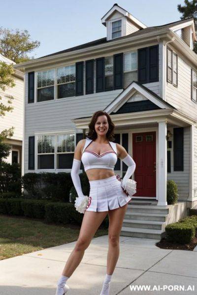 (suburban mom) (in front of her house) - ai-porn.ai on pornintellect.com