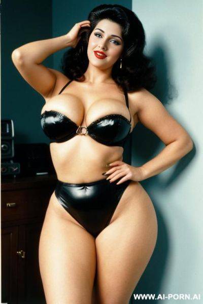 Cleavage, big hips, exposed thighs, renaissance woman, skimpy oufit, bimbo - ai-porn.ai on pornintellect.com