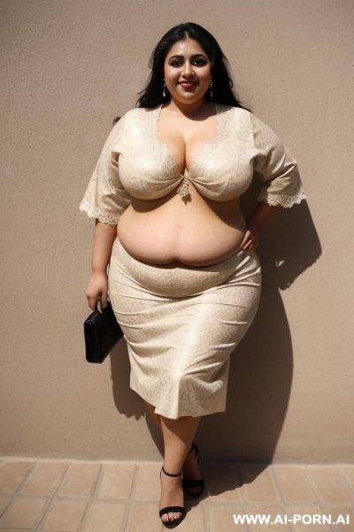 Mexican, supermodel, big eyes, chola, wide hips, pear shaped, extremely rotund, obese - ai-porn.ai on pornintellect.com