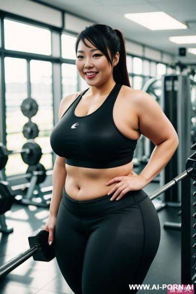 Thick asian . gym . smiling tights - ai-porn.ai on pornintellect.com