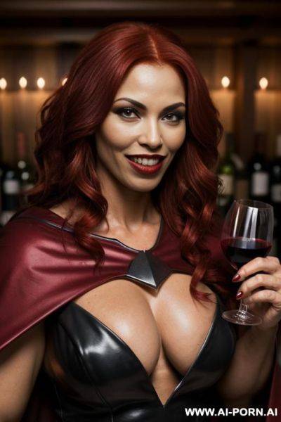 Giant woman, extreme muscles, sturdy, wife with wedding ring - ai-porn.ai on pornintellect.com