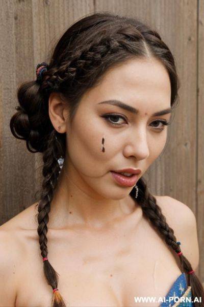 Hair in braids. ahegao face. cum slut - ai-porn.ai on pornintellect.com