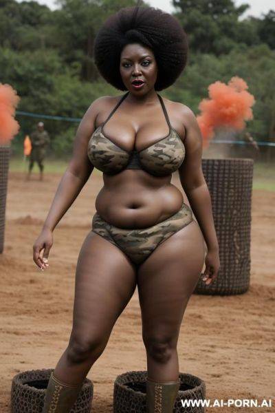 Afro hair short, granny - ai-porn.ai on pornintellect.com