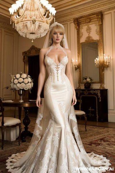 (( topless)) nice boobs blonde nude, sexy panties, seductive, wide hips, very long hair - ai-porn.ai on pornintellect.com