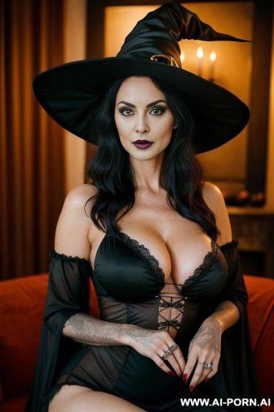 Stunning american pornstar milf, sexy real estate lady, gorgeous face, big green eyes, seductive face, long messy black hair, pretty red plump lips, slutty make up, sexy mature face, delicate - ai-porn.ai - Usa on pornintellect.com