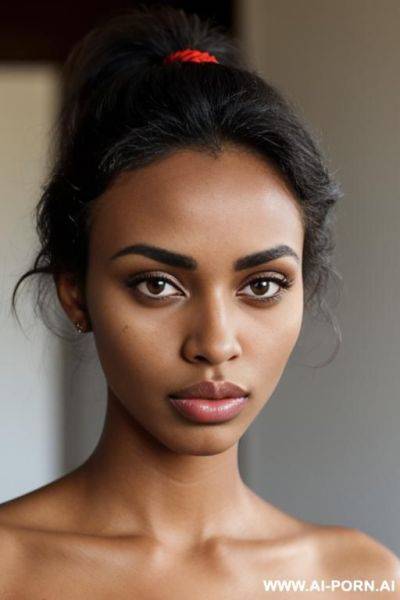 Natural beauty, tanned skin, caucasian ethiopian mix, pout mouth, full lips, snub nose, big eyes, high cheekbones - ai-porn.ai - Ethiopia on pornintellect.com