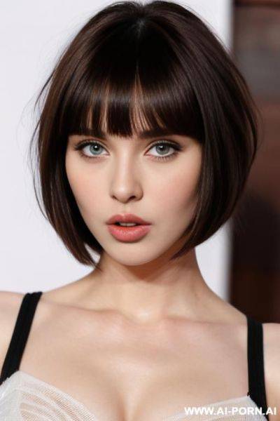 Natural face, caucasian actor, pout mouth, half open mouth, full lips, snub nose, big eyes, - ai-porn.ai on pornintellect.com