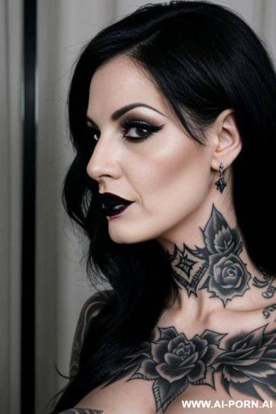 Goth woman, tattooed, blowjob, in her 30s - ai-porn.ai on pornintellect.com