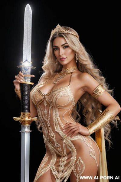 (great goddess athena) (((frontal view))) ((perfect strong muskular body)) (perfect hourglass figure), (wide hips), perfect round juicy butt, (perfect big firm boobs) (fit abs), thick thighs, (beautiful - ai-porn.ai on pornintellect.com
