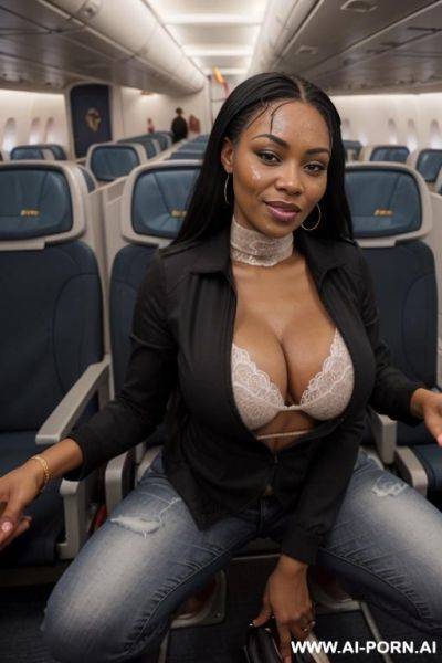Thick black woman giving a white guy a blowjob - ai-porn.ai on pornintellect.com