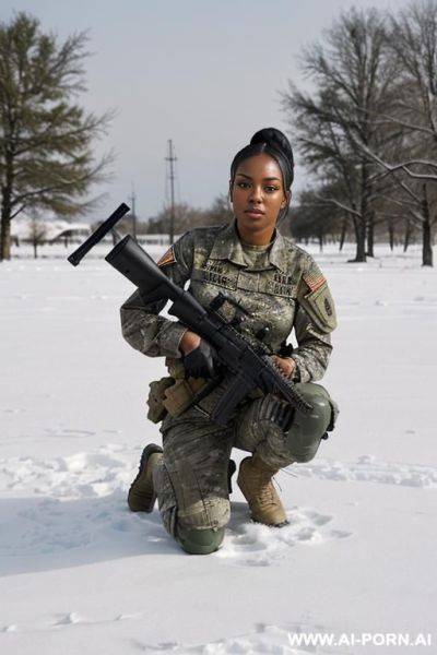 African woman, squat position, pink pussy, nude, - ai-porn.ai on pornintellect.com