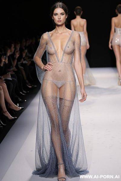 Catwalk transparent dress vagina - ai-porn.ai on pornintellect.com