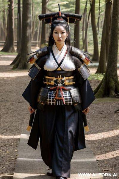 (beautiful japanese woman) (big hair) (((samurai outfit))) - ai-porn.ai - Japan on pornintellect.com