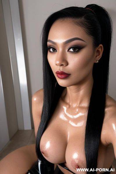 ((top model filipina submissive cum lover)), (perfect bimbo body, slutty makeup, huge fake tits), (completely naked, lready for sex), (submissive, aroused face), (eye contact, pov sex), (group sex - ai-porn.ai on pornintellect.com