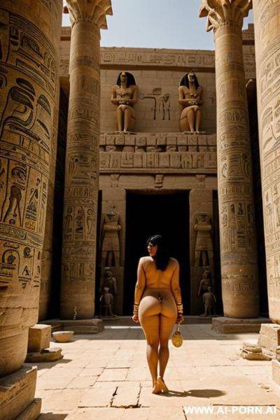 Ancient egyptian chubby naked devote female servant in a egyptian palace surrounded by an ancient egyptian pharao and his wife - ai-porn.ai - Egypt on pornintellect.com