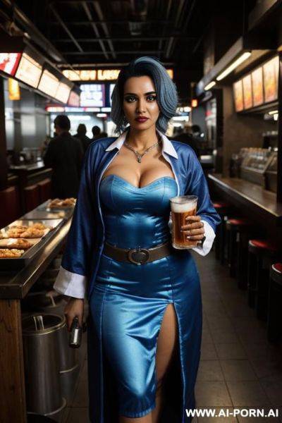 Gisha holding a beer - ai-porn.ai on pornintellect.com