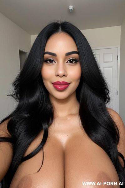 British white african mixed race, massive heavy boobs, ((big lips)), ((large lips)), ((plump lips)), long voluminous wavy hair - ai-porn.ai - Britain on pornintellect.com