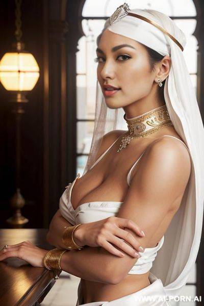Massive boobs, fit woman, pretty face model gorgeous hot seductive, tattoos, ((d cup teardrop boobs)), (eye contact), choker, long hair, (((supermodel))) high cheekbones, strong jawline, soft alluring - ai-porn.ai on pornintellect.com