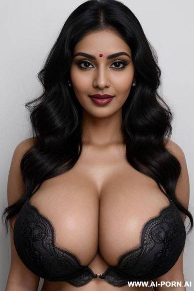Indian, f boobs, big lips, large lips, long voluminous wavy, shiny bra - ai-porn.ai - India on pornintellect.com