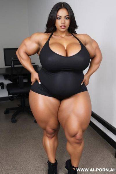 Massive thighs, gigantic thighs, obese thighs, muscled bulked up thighs, huge thighs, thick thighs, fat thighs, strong thigh - ai-porn.ai on pornintellect.com