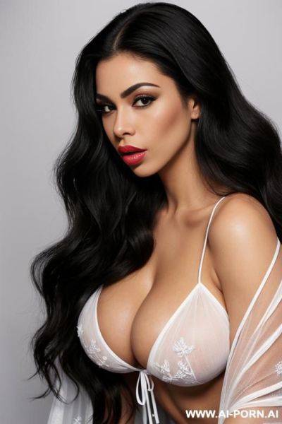 White african black mixed race, ((big lips, large lips, huge lips)), massive huge gigantic boobs, ((big lips, large lips, huge lips)), long voluminous wavy hair, ((big lips, large lips, huge lips)) - ai-porn.ai on pornintellect.com