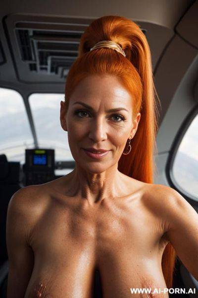 Sexy naked milf, humongous pendulous long saggy boobs, no areola, very shaved, ultrarealistic - ai-porn.ai on pornintellect.com