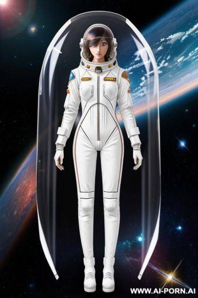 (anime art style) (space combat pilot) (transparent space suit) (space ship hanger) - ai-porn.ai on pornintellect.com