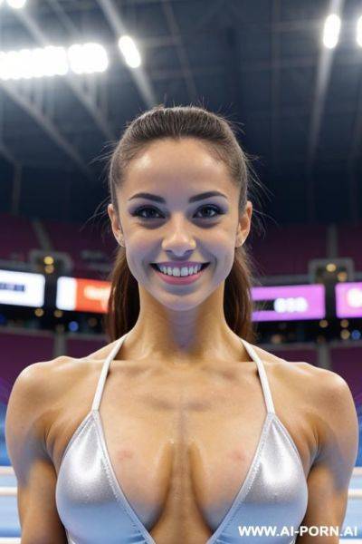 Gymnastics arena, gymnast, topless - ai-porn.ai on pornintellect.com