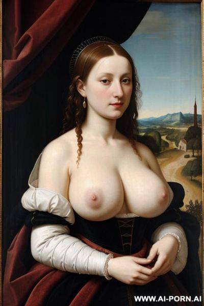 Huge massive boobs, flemish renaissance painting, topless - ai-porn.ai on pornintellect.com