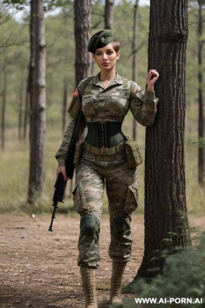 Naked, wearing military boots - ai-porn.ai on pornintellect.com