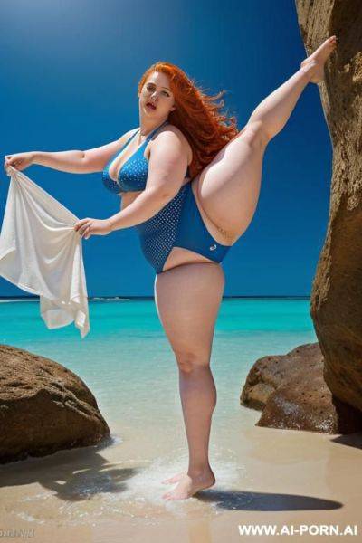 Half-length photo, ((half body photo shot close up)). as a set in the laundry area, a (((very obese))) fat chubby fat thick and bbw redhead british, ((she is washing clothes)). she has - ai-porn.ai - Britain on pornintellect.com