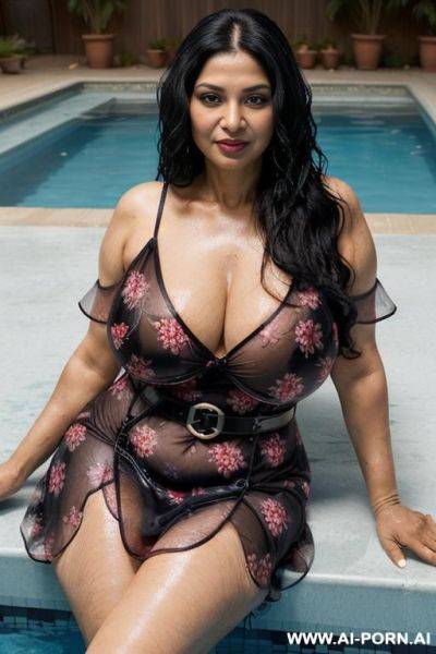 (((huge teardrop tits))), (((gigantic saggy boobs))), (((very thick tits))), seductive smirk, dominant, excited, full of energy, nympho, lustful, horny mature, naughty, slutty, ((ultra realistic)), stiff - ai-porn.ai on pornintellect.com