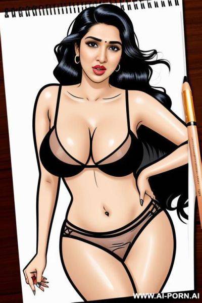 Cartoon sketch of bhumi pednekar as a whore - ai-porn.ai on pornintellect.com