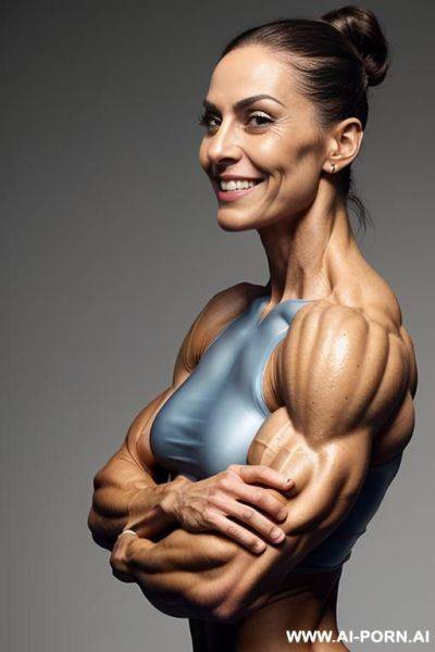 (white background), real life, ((pallid white skin)), shiny skin, realistic nipple, ((nude)), ((naked)), (frontal view), (vagina), (((short))), (narrow waist), ((very slender)), (((very gaunt))), nipples, - ai-porn.ai on pornintellect.com